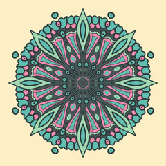 Black and white abstract circular pattern. 