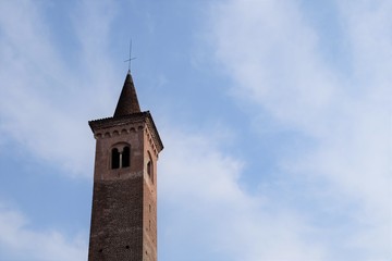 Fototapeta na wymiar Campanile della Chiesa di San Francesco di Bassano del Grappa