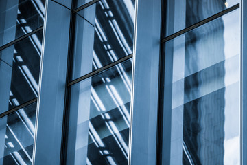 Obraz premium Close-Up of Modern Office Buildings in city of China..