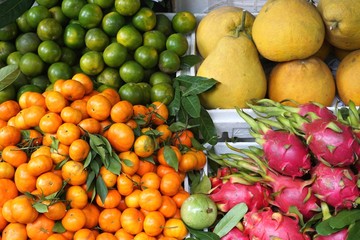 Fresh tropical fruit in Vietnam market