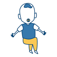 Cute baby cartoon icon vector illustration graphic design