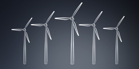 Hand-drawn renewable energy sketch