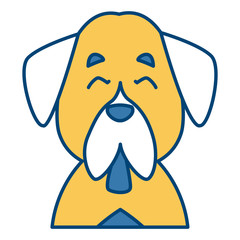 Cute dog cartoon icon vector illustration graphic design