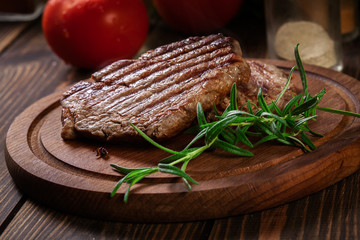 Succulent portions of grilled fillet mignon served with rosemary