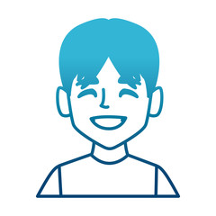Man face smiling cartoon icon vector illustration graphic design