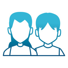 Couple faceless avatar icon vector illustration graphic design