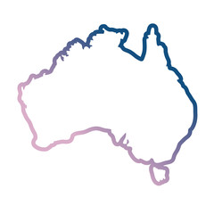 australia country map icon