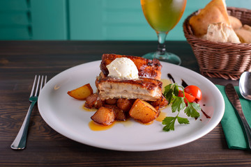 roast pork ribs with potatoes