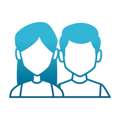 Couple faceless avatar icon vector illustration graphic design