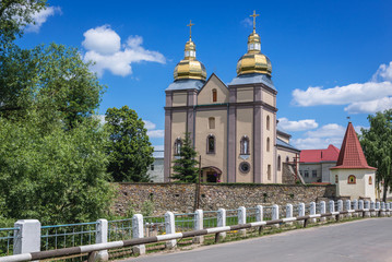 Fototapeta na wymiar Orthodox church in Terebovlia town, Ukraine, former Carmelite monastery