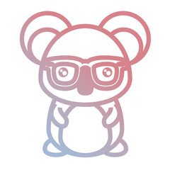 Obraz premium cartoon koala with glasses