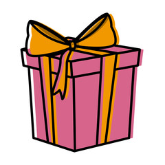 Giftbox surprise present icon vector illustration graphic design