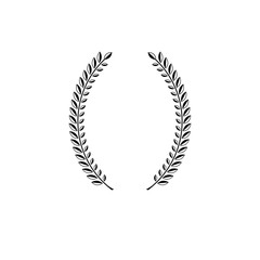 Laurel Wreath floral ancient emblem. Heraldic vector design element. Retro style label, heraldry logo.