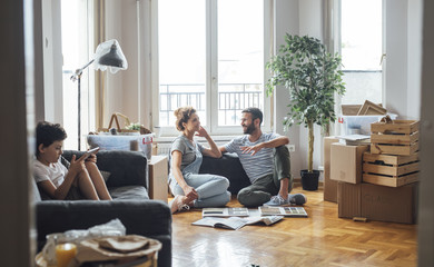 Family Moving in New Home