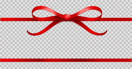 Rote Schleife doppelt Geschenke Weihnachten Geburtstag transparent