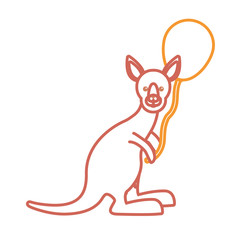 kangaroo with balloon icon