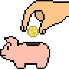 vector pixel art save money