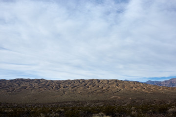 Arid landscape in the badlands of Death Valley