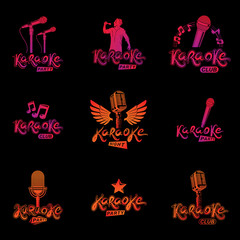 Social announcement logo, emblems and leaflets collection. Vector Earth, journalistic microphones and loudspeakers equipment composed with news, breaking news and world live news inscription.