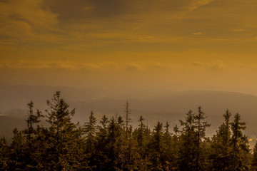Fototapeta premium Krkonose National Park, the highest mountain in the Czech Republic