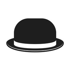 hat bowler black icon