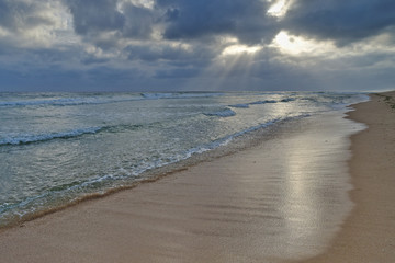 Fototapeta na wymiar Ilha Deserta Beach (Desert Island). Portugal