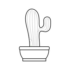 cartoon cactus in a pot