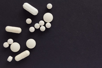 Black background. Line, way course concept.