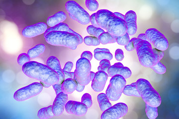 Prevotella bacteria, 3D illustration. Gram-negative anaerobic bacteria, members of oral and vaginal flora, cause anaerobic infections of respiratory tract and other location