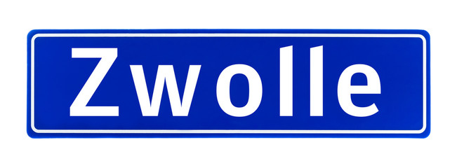 City limit sign of Zwolle, The Netherlands