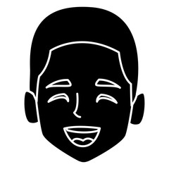 Man face smiling cartoon icon vector illustration graphic design