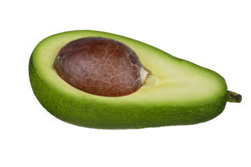 slice of avocado isolated