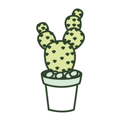 cartoon cactus in a pot