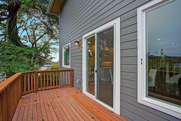 Luxury new construction home exterior.