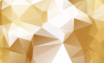 Light Orange vector Low poly crystal background. Polygon design pattern. Low poly illustration, low polygon background.