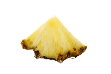 slice of pineapple isolated on white