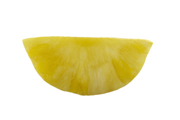 slice of pineapple isolated on white