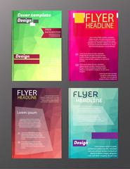 Vector Brochure Flyer Design Layout Templates. Abstract