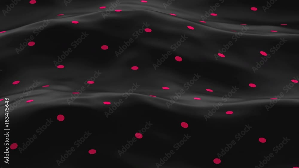Poster abstract 3d rendering of seamless loop smooth surface animation with ripples. cloth with waves. mode