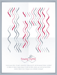 Technological innovative vector poster made with abstract lines. Modern geometric composition for use as advertising leaflet or report cover.