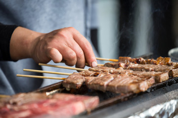 Japanese barbecue skewers