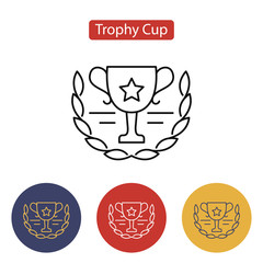 Naklejka premium Trophy Cup icon. Outline pictogram