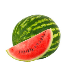 watermelon with slice isolated
