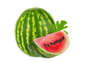 watermelon with slice isolated