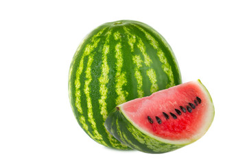 watermelon with slice isolated