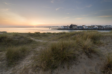 The view across to Mudeford Quay in Dorset.
