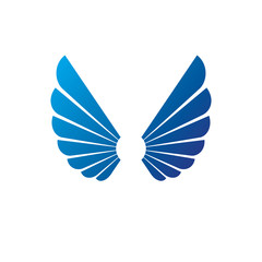 Wings heraldic symbol. Heraldic Coat of Arms decorative logo isolated vector illustration.