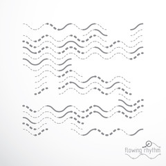 Flowing stripes, vector abstract wave lines illustration for use as website background.