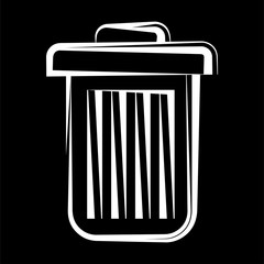 Trash Can Calligraphic Design