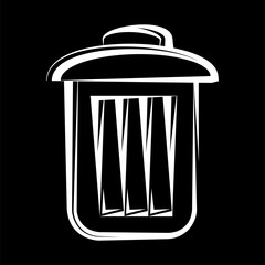 Trash Can Calligraphic Design